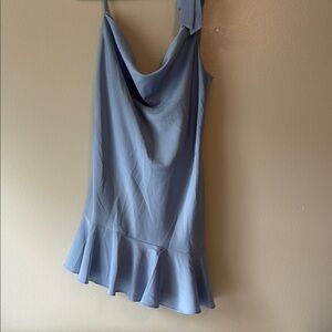 NBD Asymmetrical Blue Dress